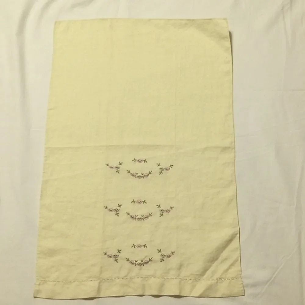 Set of Three Vintage Hand Embroidered Cloth Place Mats
